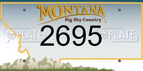 2695 Montana License Plate