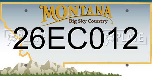 26EC012 Montana License Plate