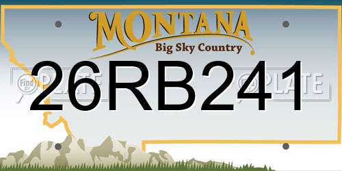 26RB241 Montana License Plate