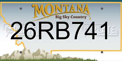 26RB741 Montana License Plate