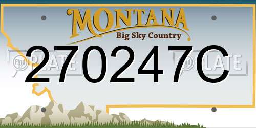 270247C Montana License Plate