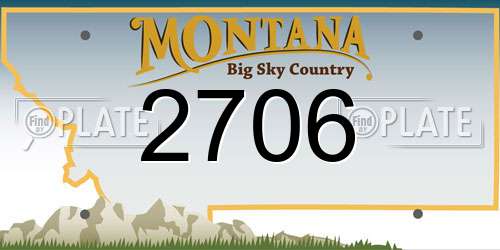 2706 Montana License Plate