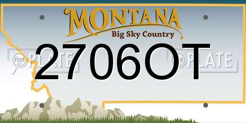 2706OT Montana License Plate