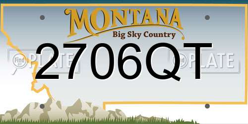 2706QT Montana License Plate