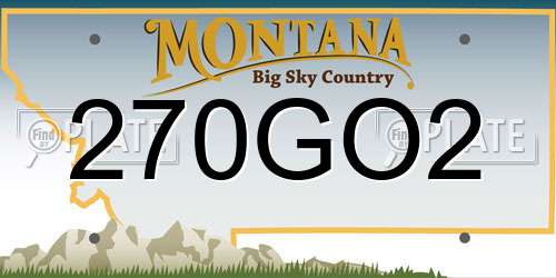 270GO2 Montana License Plate