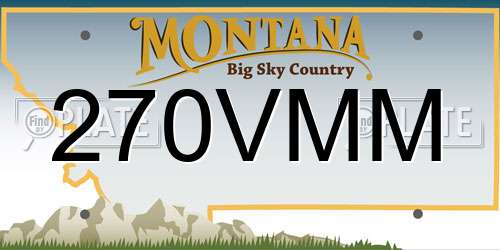 270VMM Montana License Plate