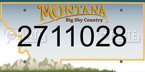 2711028 Montana License Plate