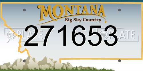 271653 Montana License Plate