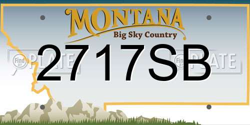 2717SB Montana License Plate