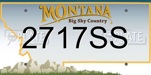 2717SS Montana License Plate