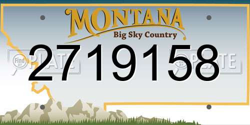 2719158 Montana License Plate