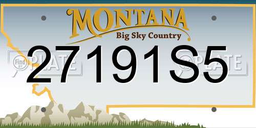 27191S5 Montana License Plate