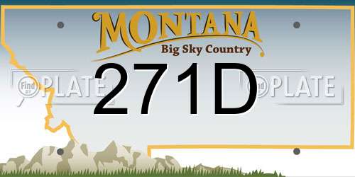 271D Montana License Plate