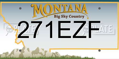 271EZF Montana License Plate