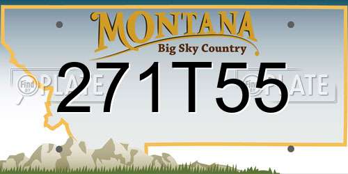 271T55 Montana License Plate