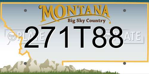 271T88 Montana License Plate