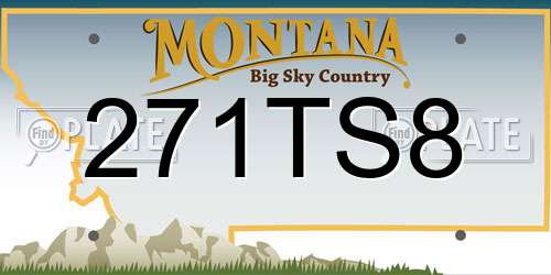 271TS8 Montana License Plate