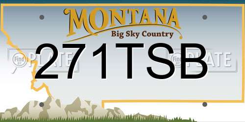 271TSB Montana License Plate