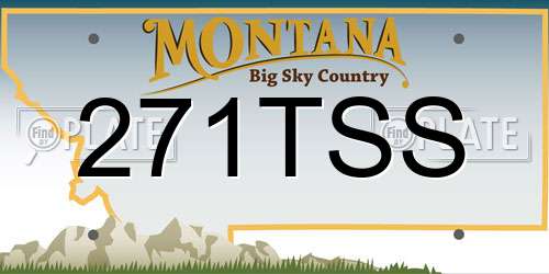 271TSS Montana License Plate