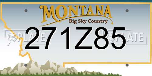 271Z85 Montana License Plate