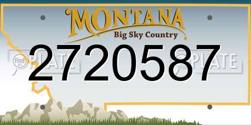 2720587 Montana License Plate