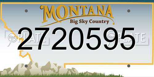 2720595 Montana License Plate
