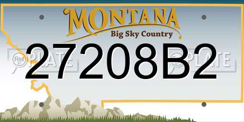 27208B2 Montana License Plate