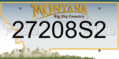 27208S2 Montana License Plate