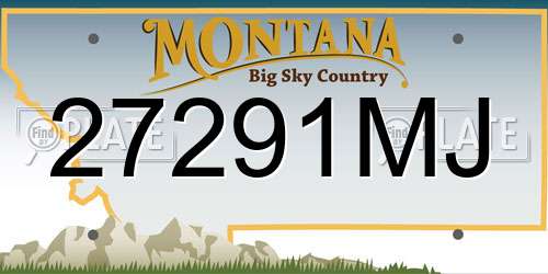 27291MJ Montana License Plate
