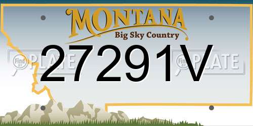 27291V Montana License Plate
