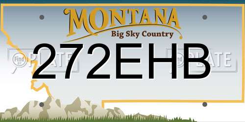 272EHB Montana License Plate