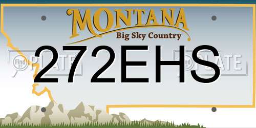 272EHS Montana License Plate