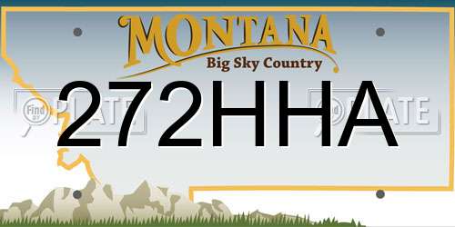 272HHA Montana License Plate