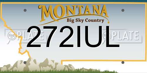 272IUL Montana License Plate