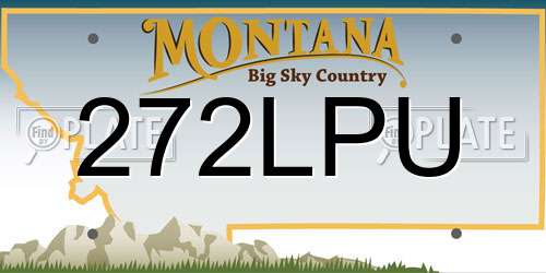 272LPU Montana License Plate