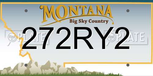 272RY2 Montana License Plate