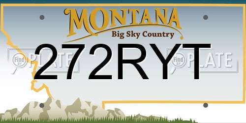 272RYT Montana License Plate