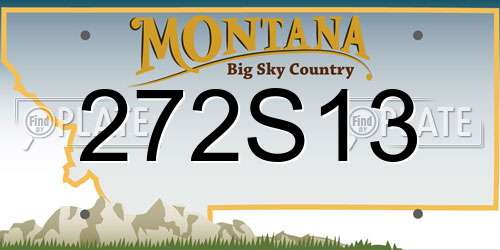 272S13 Montana License Plate
