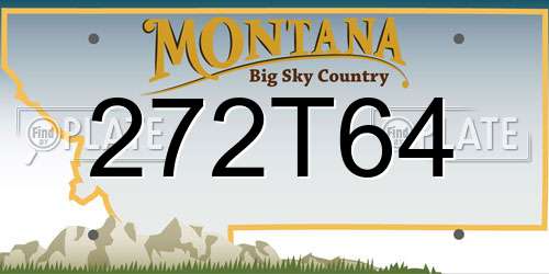 272T64 Montana License Plate