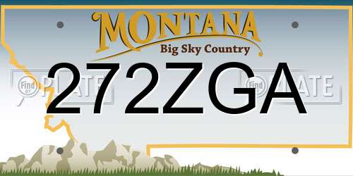 272ZGA Montana License Plate