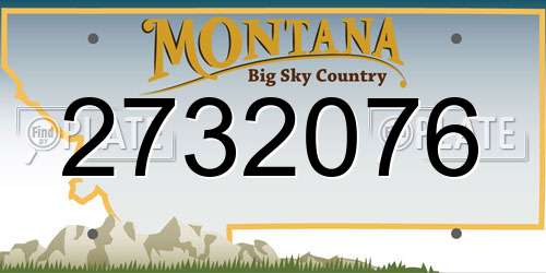 2732076 Montana License Plate