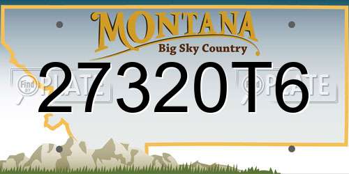 27320T6 Montana License Plate