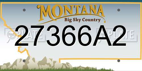 27366A2 Montana License Plate