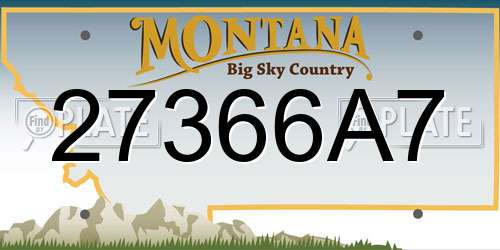 27366A7 Montana License Plate