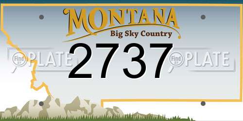 2737 Montana License Plate