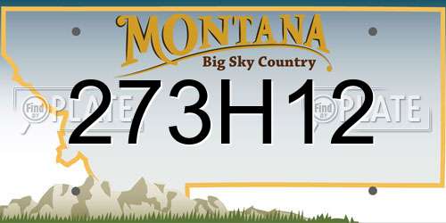 273H12 Montana License Plate