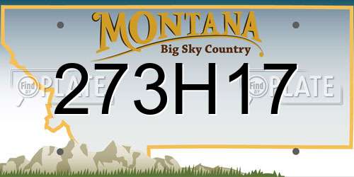 273H17 Montana License Plate