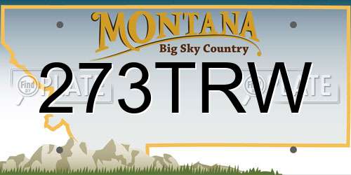 273TRW Montana License Plate