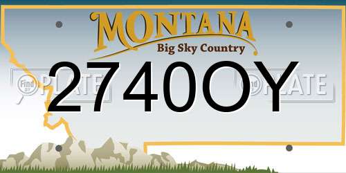 2740OY Montana License Plate