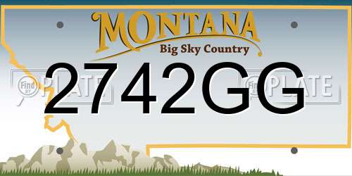 2742GG Montana License Plate
